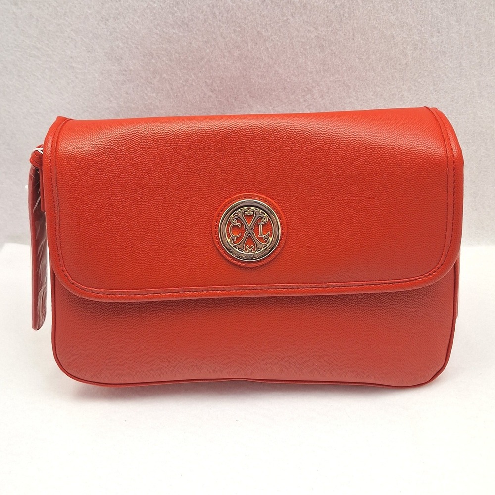 Christian Lacroix Karen Caviar‎ Shoulder Bag Womens Red Texture Purse NWT